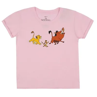 Buy Disney Girls The Lion King Simba Timon & Pumbaa T-shirt Kids Official • 7.99£