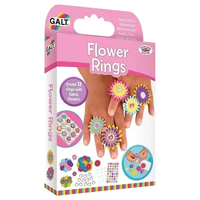 Buy Galt Toys | Flower Rings | Craft Kit | Fabric Jewellery Rings | Fun Activity | • 9.99£