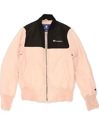 Buy CHAMPION Mens Bomber Jacket UK 36 Small Pink Colourblock Polyester CC10 • 18.68£