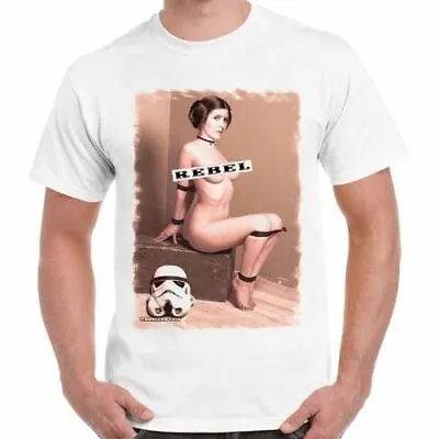 Buy Princess LEIA T-SHIRT Carrie Fisher Rebel SCUM Naked Sexy Wars DARTH Retro TEE • 6.99£