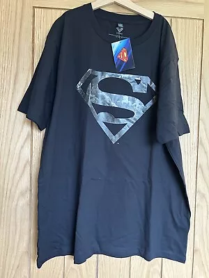 Buy Superman Superhero Black Mens T-shirt Size L • 7.99£