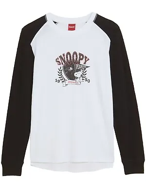 Buy Plus Size 18/20 Snoopy Official Peanuts Long Sleeved Cotton Top Vintage Style • 14.99£