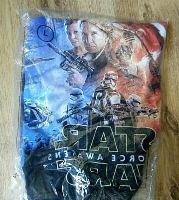 Buy STAR WARS T-SHIRT, NWT. THE FORCE AWAKENS. Reverse Image. Collectable. • 4.25£