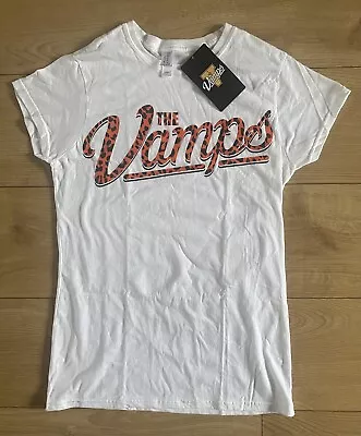 Buy The Vamps Ladies Animal Print White T-Shirt Size Medium • 19.05£