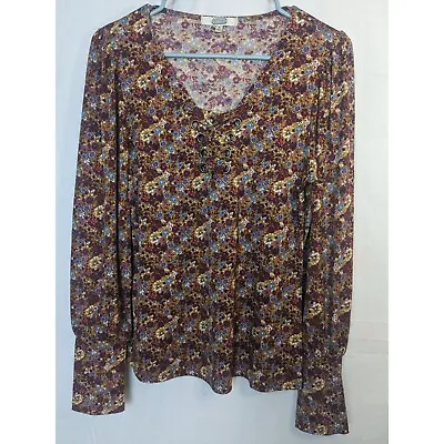 Buy Gimmicks Clothing By Buckle Long Sleeve Floral Peasant Top Women's Size Small • 9.85£