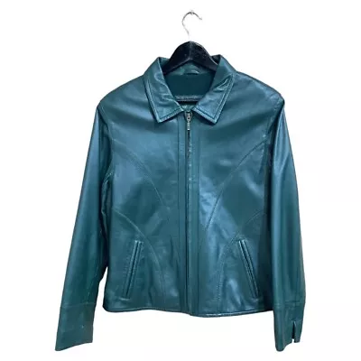 Buy Hidepark Women's Dark Green Real Leather Jacket Size Large • 40£