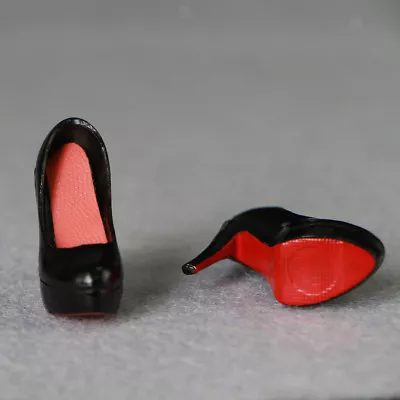 Buy Black 1/6 Scale Stiletto Heeled Shoes For 12 Inch Female Figure Clothing • 5.60£