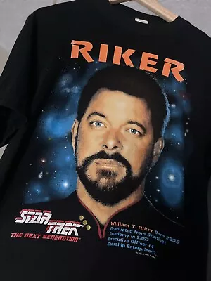 Buy Vintage Riker Star Trek T-shirt Unisex Medium • 25£