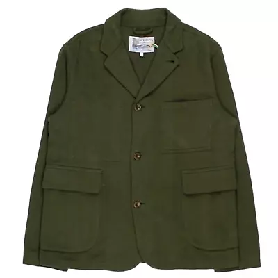 Buy Garbstore Olive Unstructured Brushed Twill Jacket • 112.50£