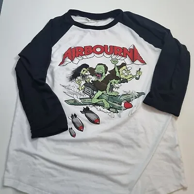 Buy Airbourne Band T Shirt Burnin Out The Nitro 2019 Tour Size L 3/4 Sleeve Cotton  • 11.99£