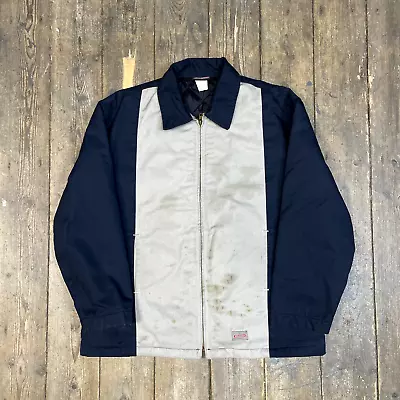 Buy Dickies Jacket Vintage Eisenhower Workwear Bomber, Navy Grey , Mens Large • 35£