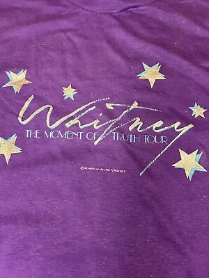 Buy Whitney Houston 1987 Vintage Concert T-Shirt • 47.25£