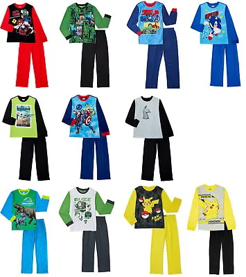Buy Boys Pajamas 2 Pc Fleece/Flannel Licensed Characters Pants Long Sleeves Kids Set • 14.47£