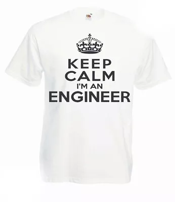 Buy Keep Calm I Am Engineer  Tshirt White Colour Large  Size  • 6.99£