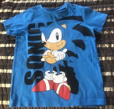Buy VU Age 6-7 Years Boys Blue Sonic The Hedgehog T-Shirt • 0.99£