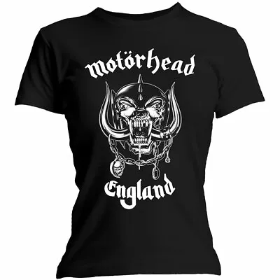 Buy Motorhead England Official Ladies Fitted Black T-Shirt • 16.95£
