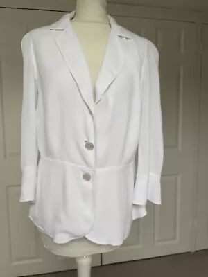 Buy Ghost Pretty White Jacket With Lovely Detail Size M • 14.99£