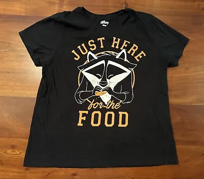 Buy Disney Pocahontas Women’s T Shirt Meeko Just Here For The Food Black Shirt Sz XL • 7.58£