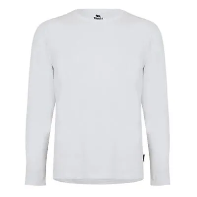 Buy Men's T-Shirt Lonsdale Crew Neck Long Sleeve In White • 12.79£
