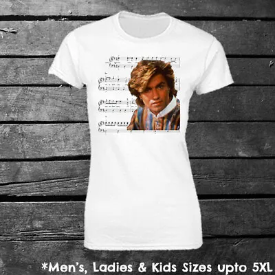 Buy George Michael Last Christmas Piano Sheet T-shirt Mens Ladies Fans • 10.95£