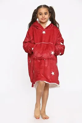 Buy Hoodie Blanket Oversized Plush Sherpa Fleece Hooded Sweatshirt Boy/Girl Kids • 9.99£