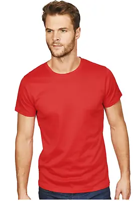 Buy Mens Plain POLYESTER T Shirt Crew Neck T-Shirts Tee Top Muscle Poly Sale Clear B • 5.99£