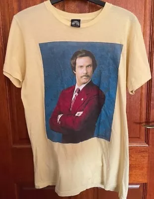 Buy Ron Burgundy T Shirt Will Ferrell Anchorman Comedy Movie Film Merch Size Small • 14.50£