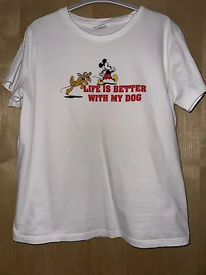 Buy Disney Mickey & Pluto T-shirt - Size 14 • 8£