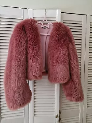 Buy House Of Cb Fluffy Fur Jacket Small Size 10 • 25£