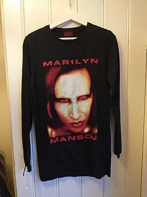 Buy Used VGC Marilyn Manson Long Sleeve T Shirt Size XS PtP  18 Inches 2016 • 40£