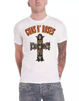 Buy Guns N Roses T Shirt Appetite For Destruction Band Logo New Official Mens White • 12.95£