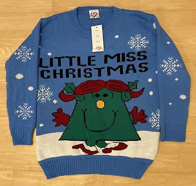 Buy S/M 39  Inch Chest Mr Men Little Miss Christmas Xmas Jumper Sweater By Gazelle • 29.99£