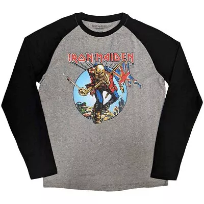 Buy Iron Maiden 'Trooper Burst' Raglan Long Sleeve T Shirt - NEW • 15.99£