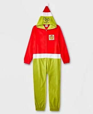 Buy Sz 14-16 Kids The Grinch One Piece Pajamas Union Suit Boy Girl Christmas Costume • 33.78£