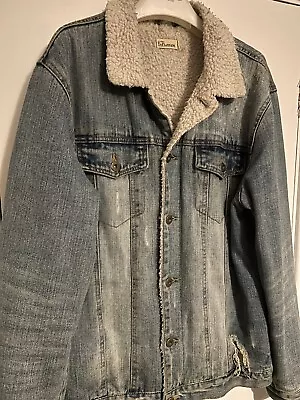 Buy Mens Denim Jacket Fleece Lined • 10£