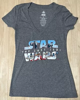 Buy (Womens XS) DISNEY Store STAR WARS The Last Jedi Shirt EPISODE XIII V-Neck Tee • 19.27£