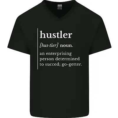 Buy Hustler Definition Hustle Mens V-Neck Cotton T-Shirt • 9.99£