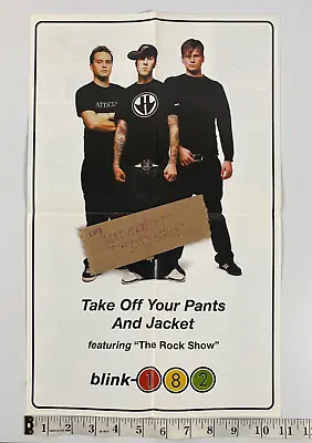 Buy Blink-182 TOYPAJ Promo Poster Original 2001 Take Off Your Pants And Jacket 11x17 • 55.77£