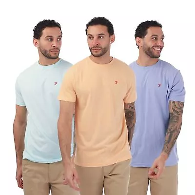 Buy Men's T-Shirts Farah Silaso 3 Pack Regular Fit Cotton In Multicolour • 24.99£