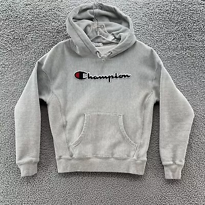 Buy Champion Hoodie Womens Small Gray Reverse Weave Kangaroo Pocket Sweatshirt • 16.03£