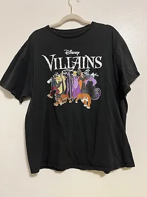 Buy Disney Villains T-shirt - Black -Size Medium • 8.55£
