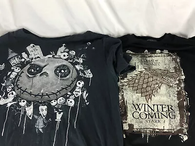 Buy Disney NIGHTMARE BEFORE CHRISTMAS LARGE & GAME OF THRONES STARKS XL  SHIRTS • 18.94£