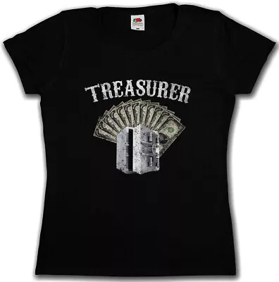 Buy TREASURER PATCH GIRLIE SHIRT Live MC To Ride Biker SAMCRO Rocker Club SOA 1% • 21.54£