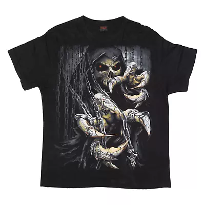 Buy SPIRAL Skull Mens T-Shirt Black L • 7.99£