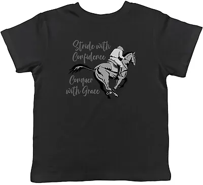Buy Horse Riding Equestrian Kids T-Shirt Ride With Confidence Childrens Boys Girls • 5.99£