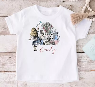 Buy Personalised Alice In Wonderland  Kids T-shirt, Toddler Top Tees, Kids Clothes • 9.99£