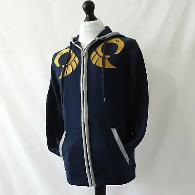Buy League Of Legends Navy Gold Zip Hoodie Jacket UK M Unisex Riot Games • 21.06£