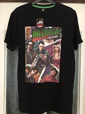 Buy Big Bang Theory Bazinga T Shirt New With Tags Comic Print Small Mens Official • 10.99£