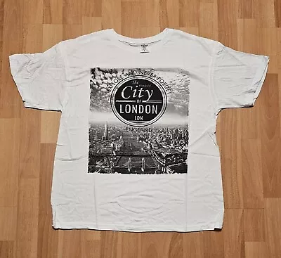 Buy London England T-shirt Souvenir Printed White Multicolored Size L  • 1.50£