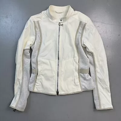 Buy Prada Sport White Nylon Leather Mesh Riders Jacket Size 38 Vintage RARE • 425£
